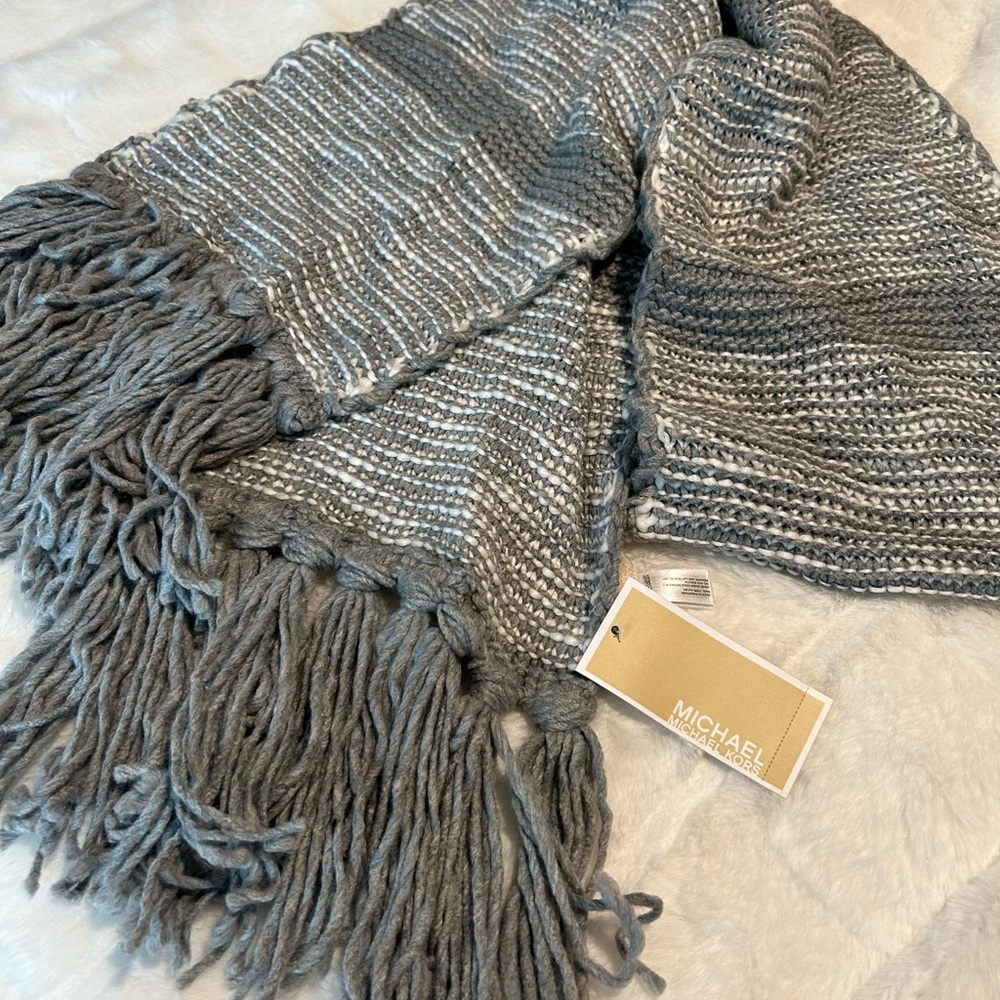 Michaels Gray Knitted Throw Blanket
